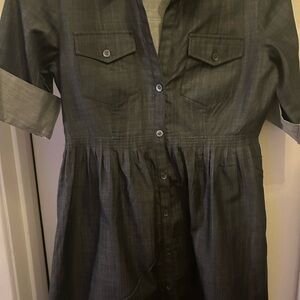 Theory Gray Midi Dress